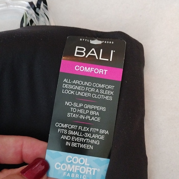 Bali Women's Comfort Revolution Multiway Straps Strapless Bra, Black, Large - Picture 4 of 11